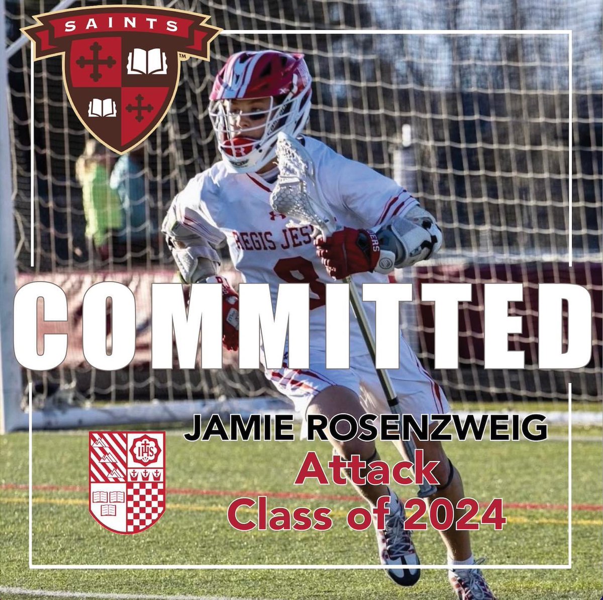 Congratulations to Regis Jesuit Boys Lacrosse Attack, Jaime Rosenzweig, ‘24, on his commitment to St.  Lawrence University.
🥍 We are proud of you! 
#rjbdlacrosse
#amdg
#rjhsbdlacrosse
#rjhsathletics 🥍