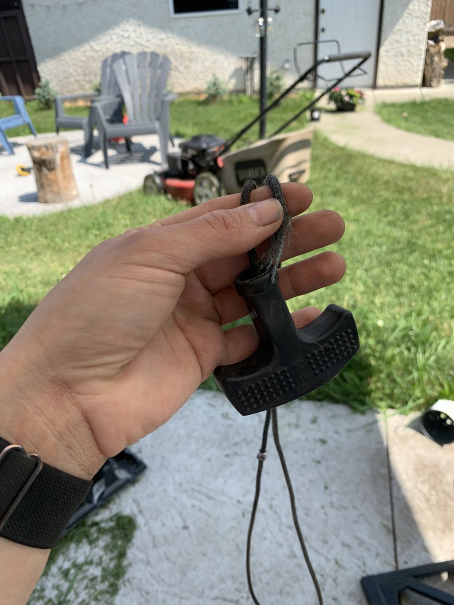 skakkar007's tweet photo. So strong I broke the lawnmower. https://t.co/OjwFd4N62G