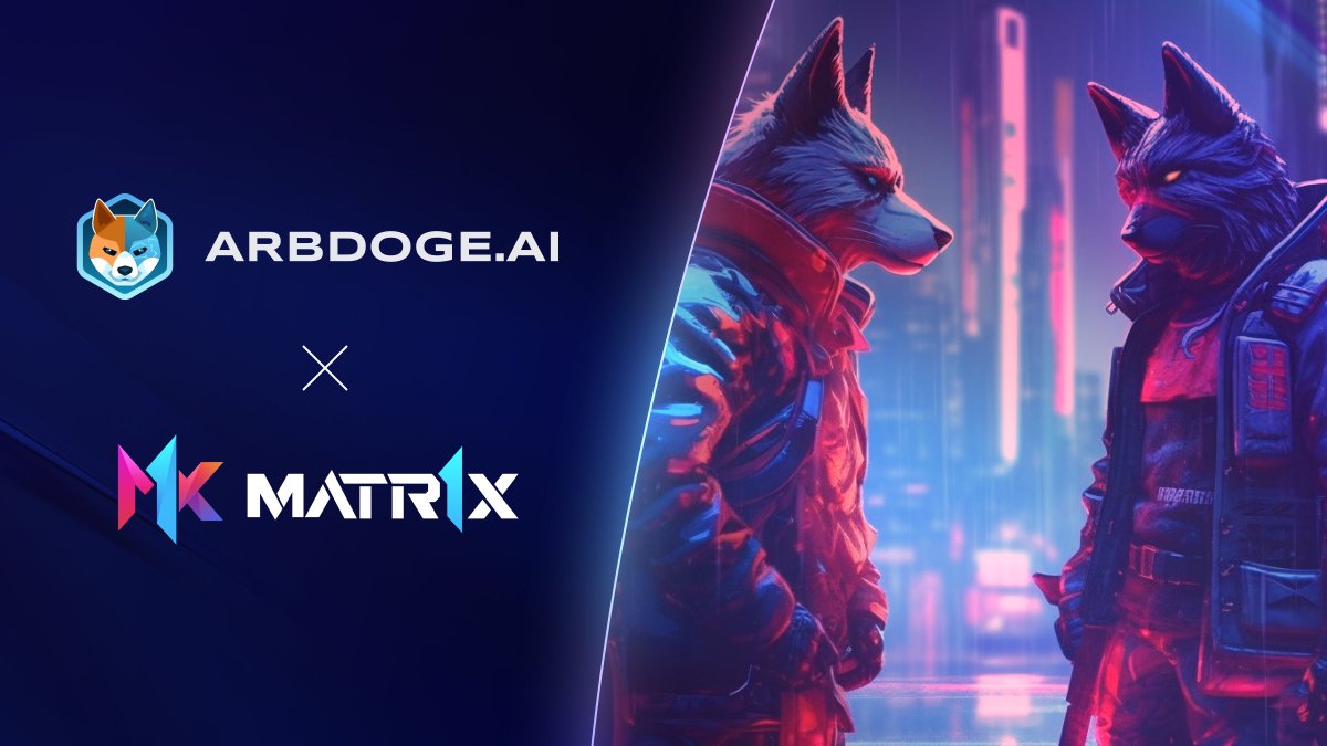 thrilled to announce the partnership with @ArbDogeAI Here's a $1,000 In $AIDOGE prize pool up for grabs (50winners,$20 each) Rules👇 1， Like & RT 2， Join the telegram:t.me/matr1xofficial 3， Complete Premint tasks below👇 premint.xyz/Matr1x-AIDOGE-…