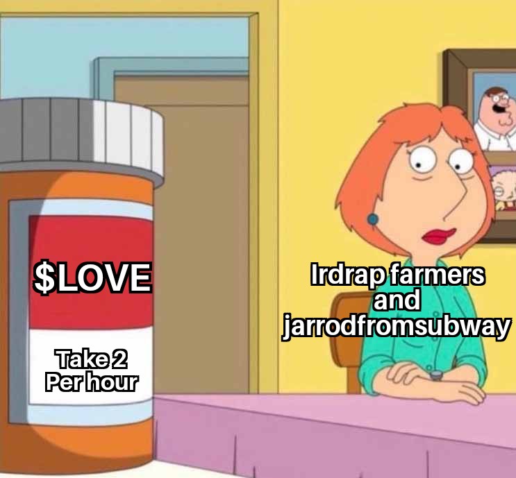 ChrisBnfts's tweet photo. @LoveTokenEth Take one $LOVE every 30 minutes https://t.co/2OjG4kgvVd