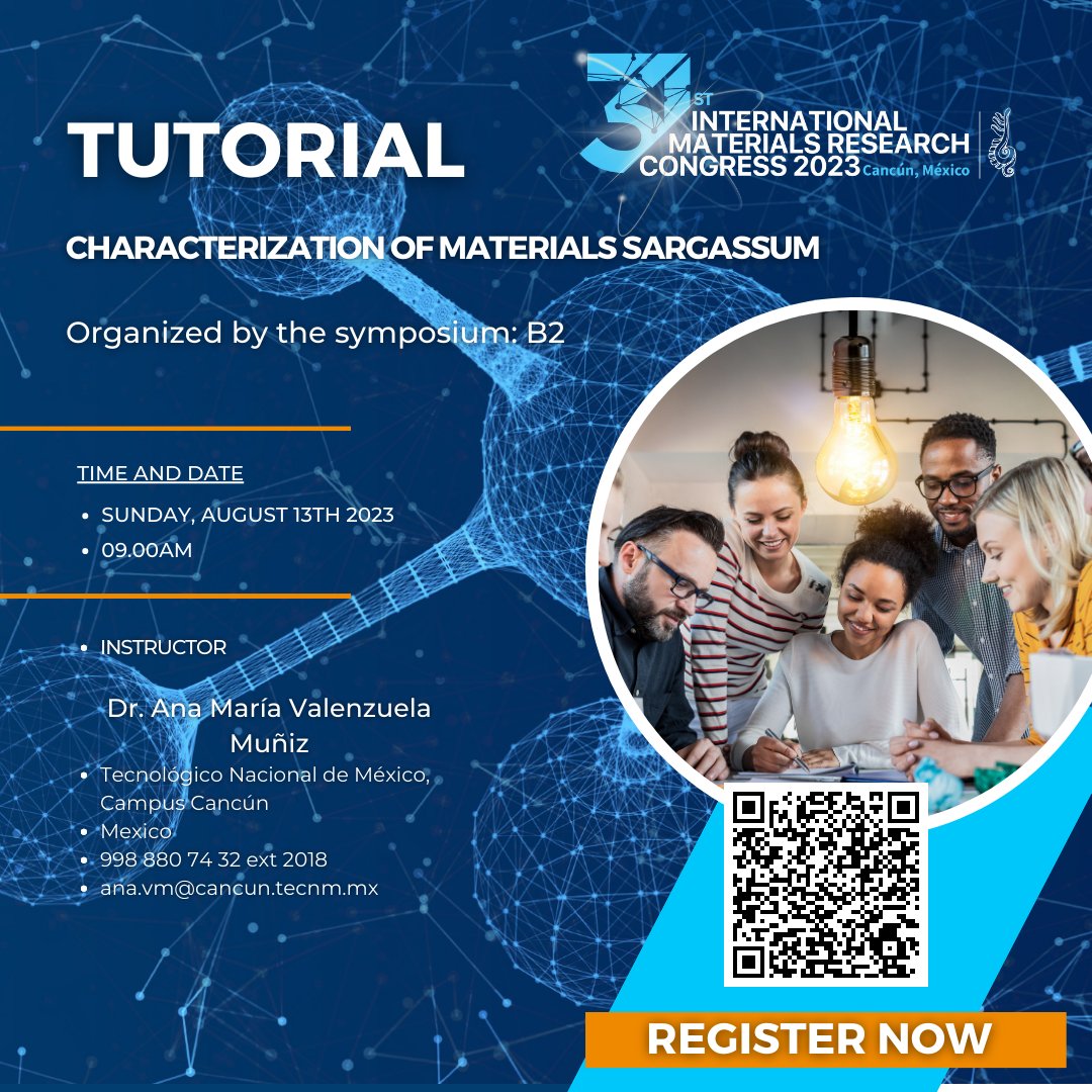 SMMaterAC's tweet photo. π’ Join us in Cancun for a groundbreaking tutorial on Sargassum Material Characterization! Discover its applications at the International Materials Research Congress. Don't miss out!
Register Now
#Sargassum #MaterialsResearch #CancunTutorial https://t.co/wlTrZL6fFK
