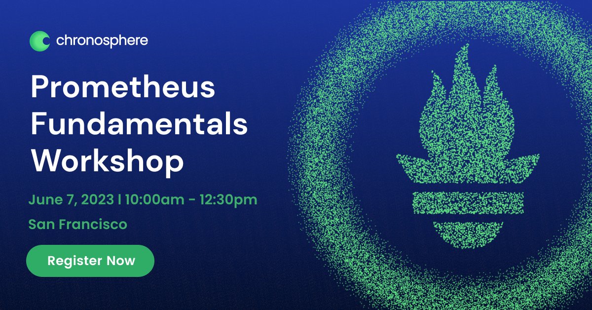 parkertrewin's tweet photo. San Francisco -- @chronosphereio is coming for you!

In our June 7 hands-on workshop, you'll learn how to:
✔ Install Prometheus
✔ Collect metrics
✔ Effectively run Prometheus in your #observability stack

Get more details + sign up today: https://t.co/SSfjyUH6rA https://t.co/JLxyTMeWy3