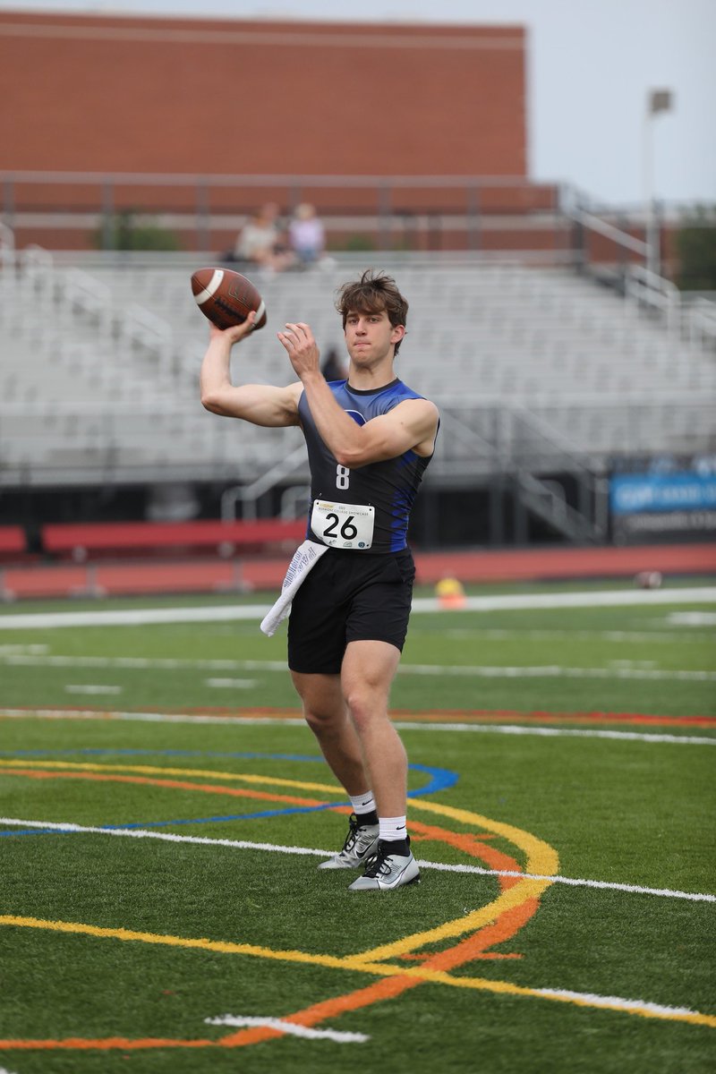 QPantherFB's tweet photo. Our seniors had a special opportunity to compete this week in the Buxmont College Showcase. Over 30 colleges from all levels were in attendance to see these athletes perform. Awesome work gentleman. Looking forward to a strong finish at minicamp! #PantherPride https://t.co/yoYDb4onh1