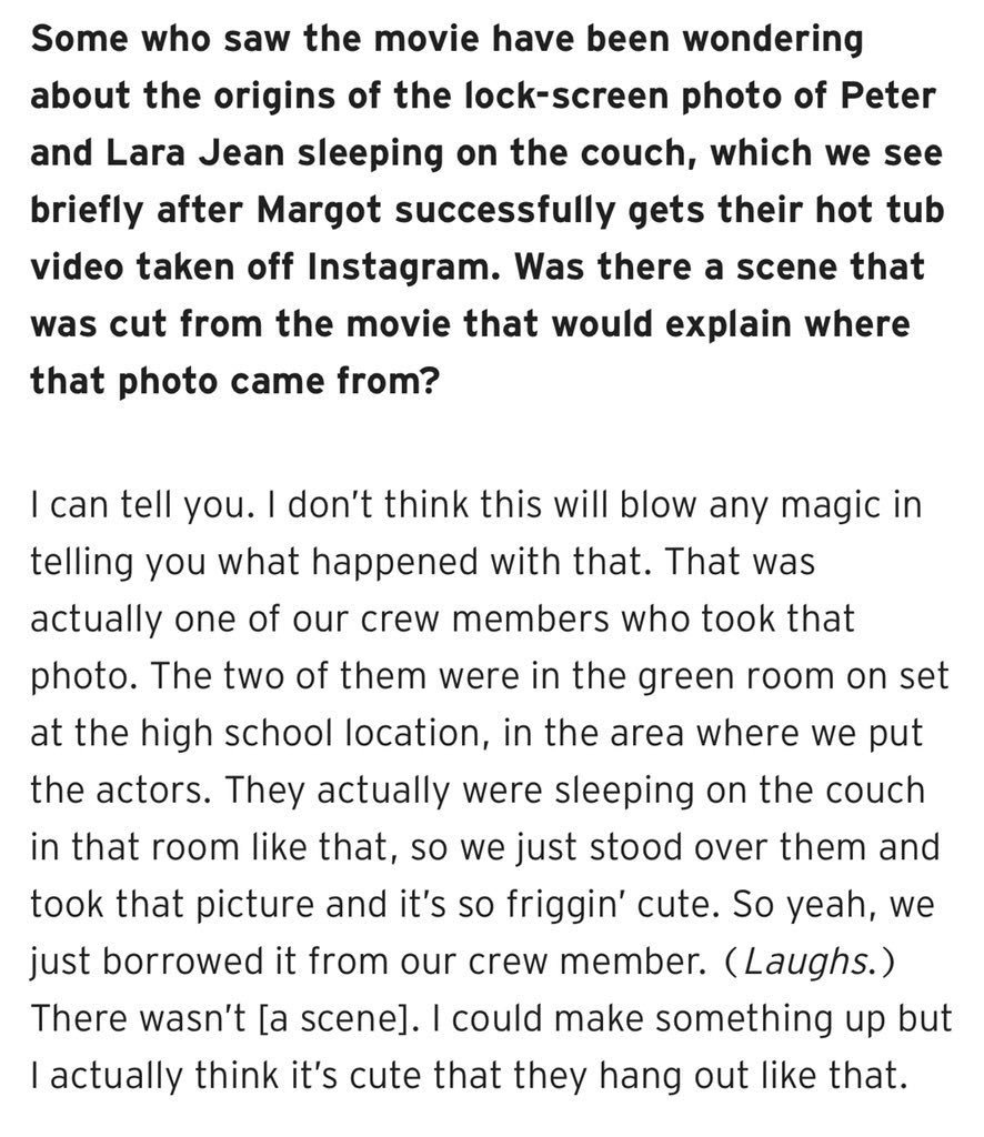 the way this pic was just lana and noah instead of... COVINSKY. they were dominating the ya romance nation back in 2018