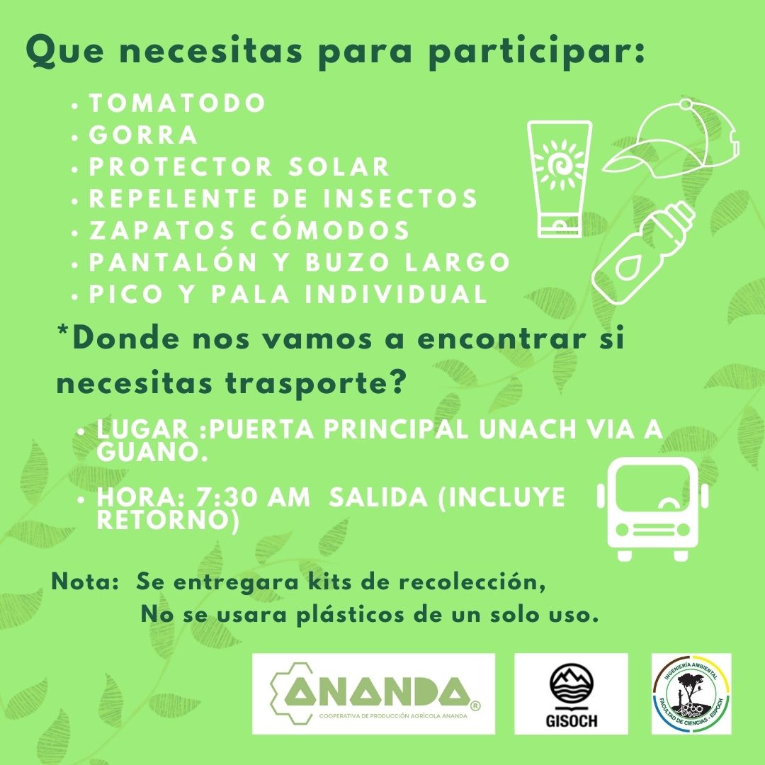 CooproAnanda's tweet photo. ¡Vamos a la #Minga! El domingo 4 de Junio, por el día del #Ambiente invitamos a todos a la limpieza de la quebrada de Chocón, Cantón Guano, el punto de entrada a la primera #ComunidadSostenible
¡Les esperamos! https://t.co/NjHsvQlDz1