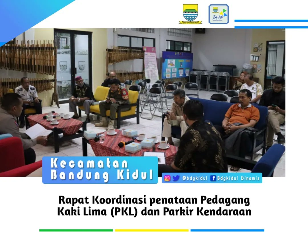 Rapat Koordinasi pada hari Jumat (26/05/2023) bertempat di Aula Kecamatan Bandung Kidul.

Adapun agenda rapat yaitu pembahasan penataan Pedagang Kaki Lima (PKL) dan Parkir Kendaraan di Jl. Trs. Buahbatu Pasar Kordon Kecamatan Bandung Kidul.

Selengkapnya :
instagram.com/p/CsurnnhhiAk/…