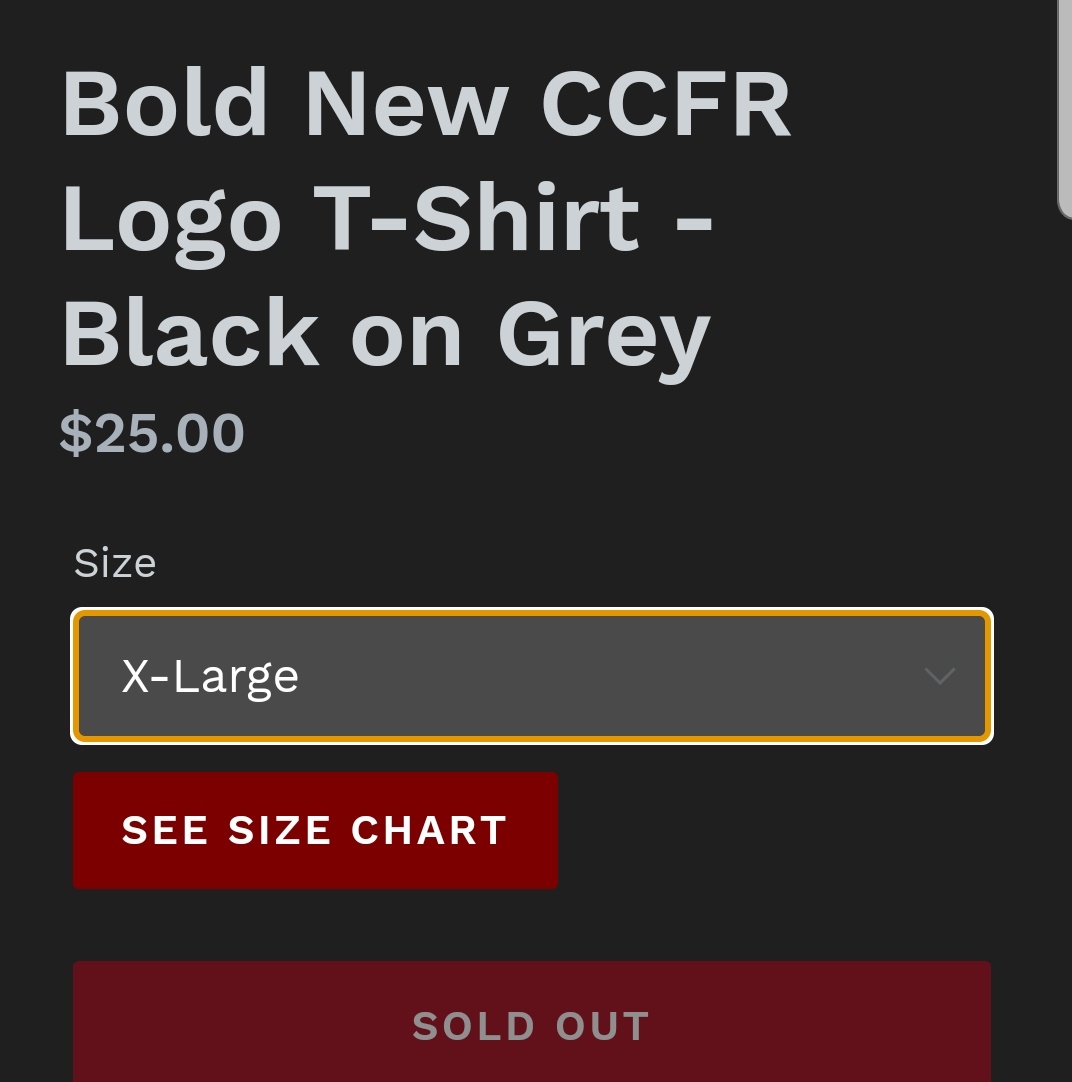 @TorontoStar I'm not even mad alot of the 
XL @CCFR_CCDAF t shirts are sold out. Ill just get the 2xl and eat a bit more. Keep it up! 
#ScrapC21