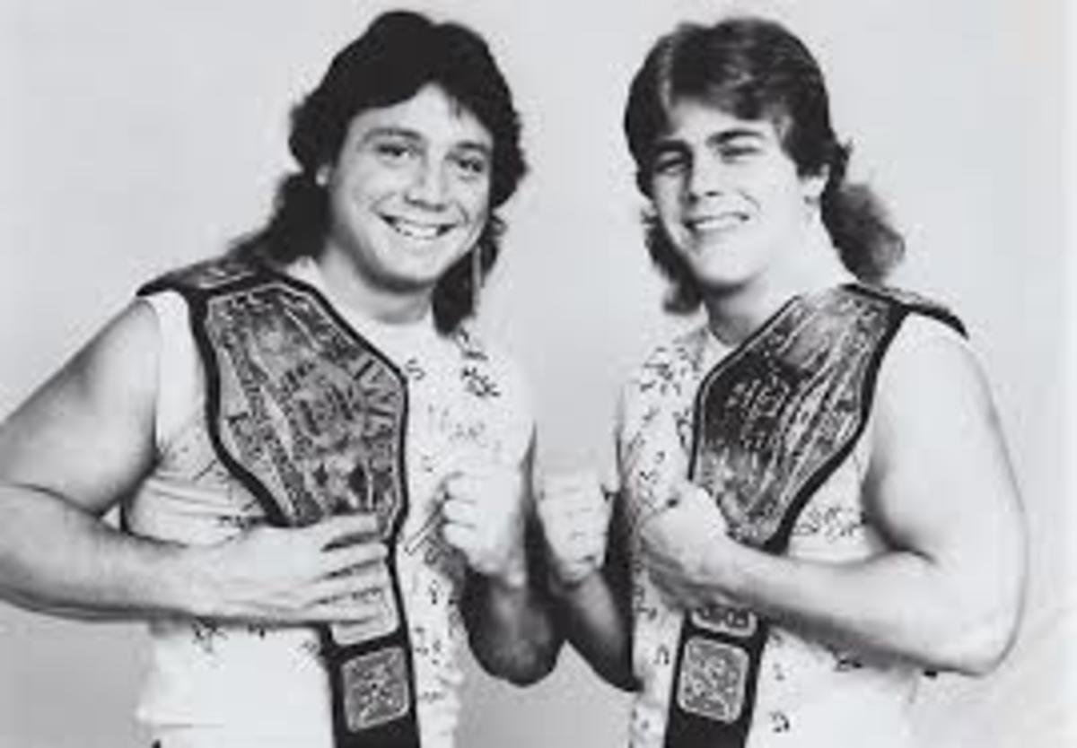 wrestlerweekly's tweet image. On January 27, 1987, The #MidnightRockers defeated #BuddyRose &amp;amp; #DougSomers to win their first #AWA World Tag Team Championship. #ML