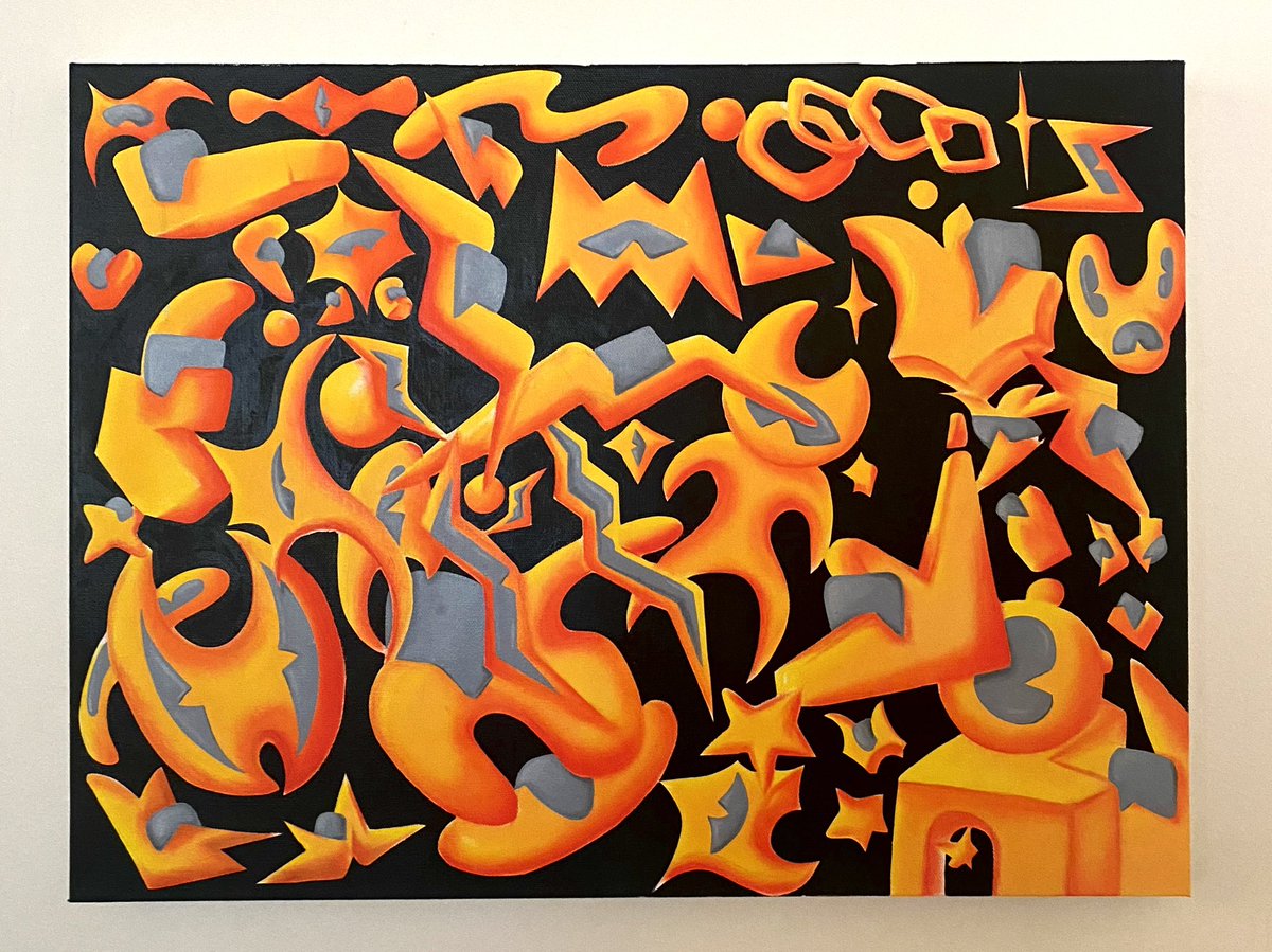 Last night i just about finished my first oil painting that i’m really proud of. 👇

First time working in just one colorway. 

Oil has such a natural flow to it &amp; i’m not racing against the clock like with acrylics since they dry so fast.

Already cookin on the next one🔥