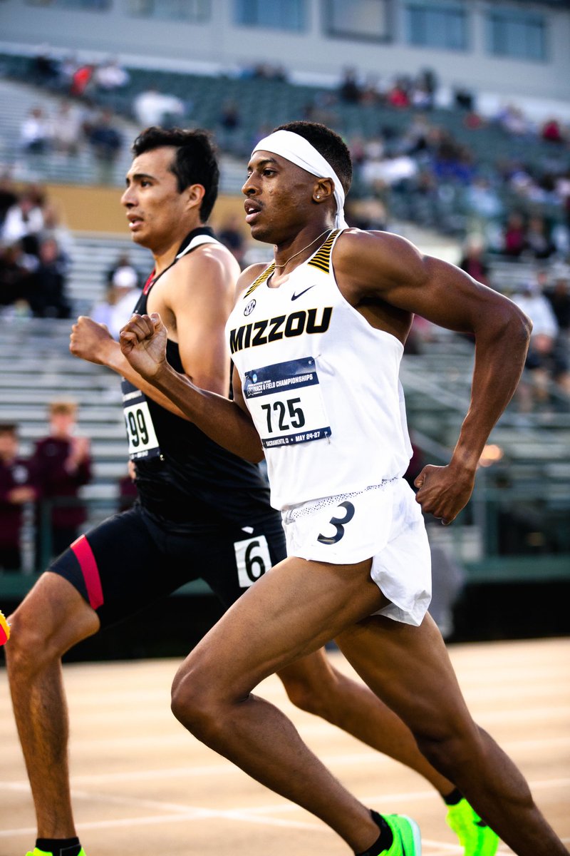 MizzouTFXC's tweet photo. Takin’ it to Texas 🔥

Chris Conrad runs a personal-best 1:46.79 in the 800m to claim fifth and punch his ticket to Austin!

The time ranks fifth-best in program history 📈 https://t.co/kCzdPYoNPf