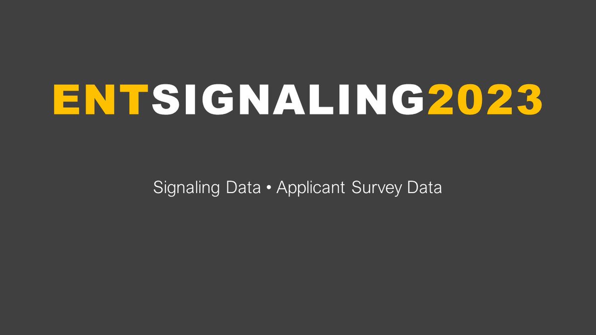 🧵1/7. Outcomes of #ENTSignaling 2023. This year a survey went out to applicants that signaled. Responses were obtained from 209 of 472 signaling applicants (44% response rate). #OtoMatch @futureENTres #ENTwitter #MedStudentTwitter #MedTwitter #MedEd @AAMCtoday