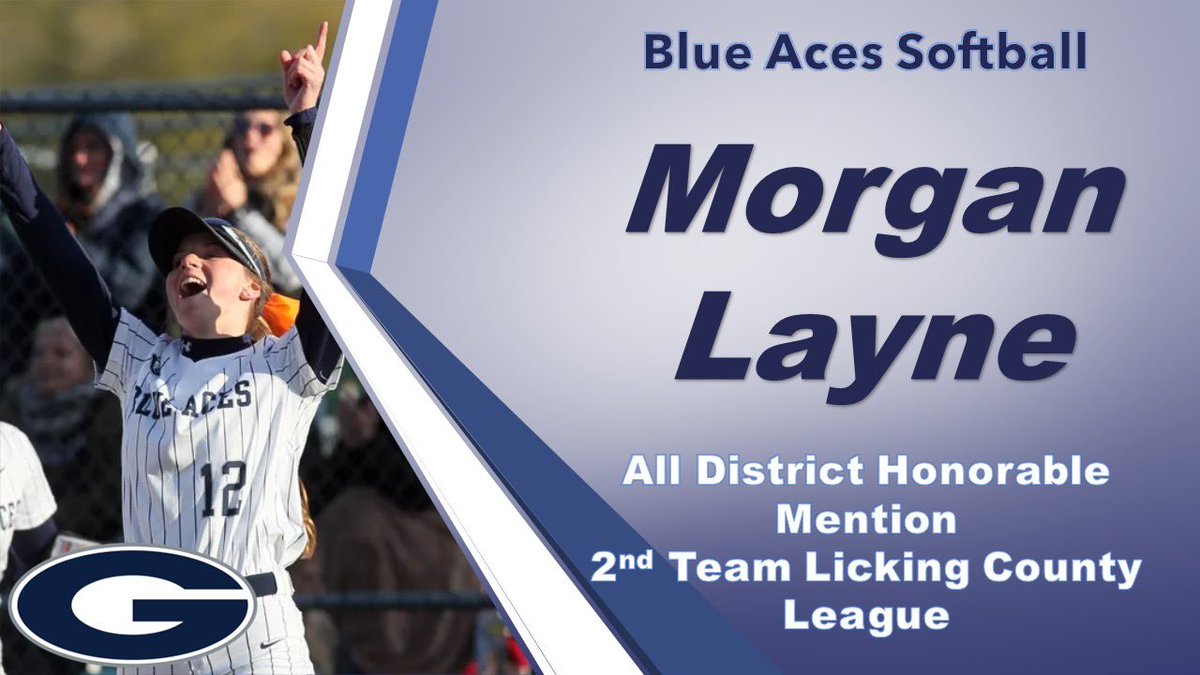 Congratulations @MorganGLayne12 on a great senior season and being named All District Honorable Mention and 2nd Team LCL! Never stop playing hard and having fun! #D2BG