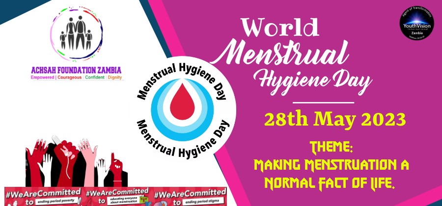 It's time to stregthen community participation and system to achieve our national goals to end period poverty among adolescent girls and young women.
Join Us today along side Achsah Foundation Zambia to comamorate World menstrual hygiene day.
#WeLead.