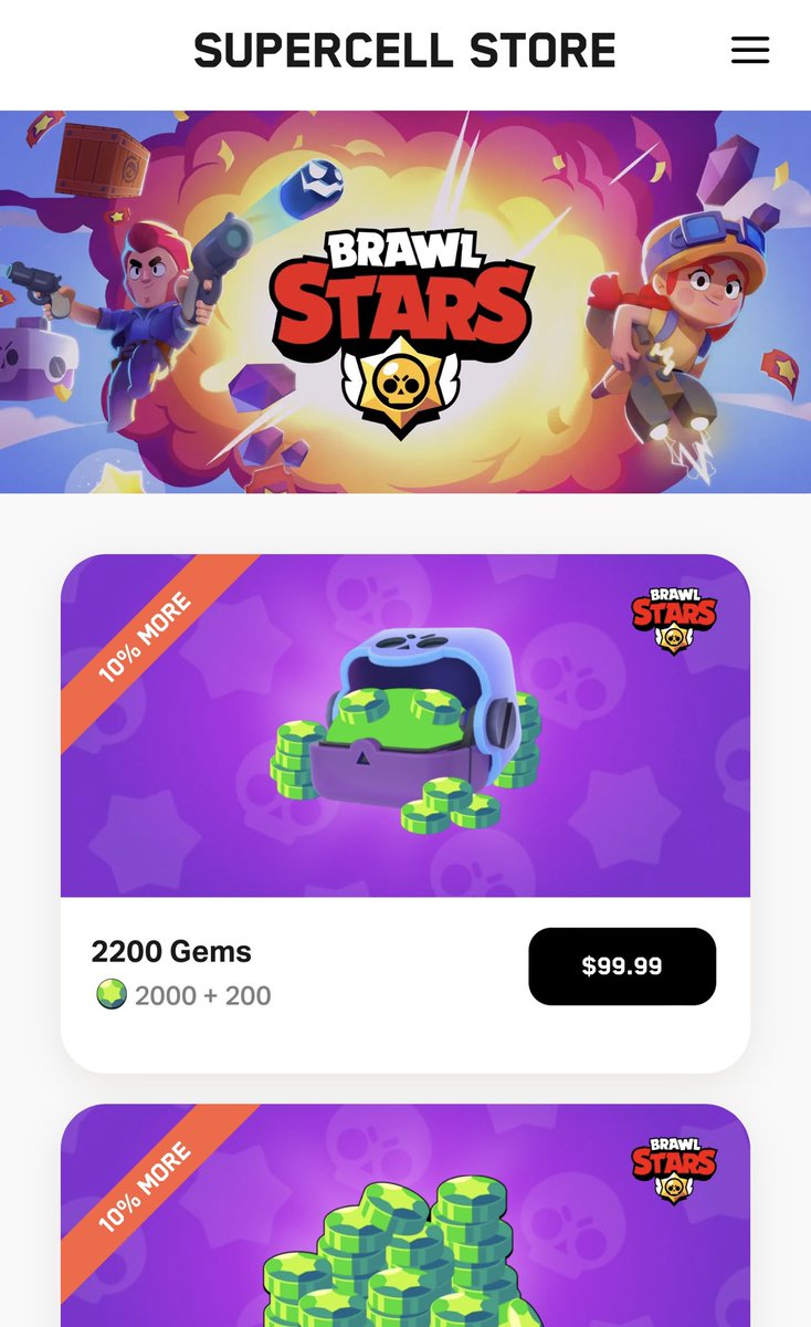 LexMobileGaming's tweet photo. If youβre in the US you can now get gems straight from the supercell store. You get 10% extra gems for the same price!
Be sure to use a creator code!
https://t.co/wKbkVH1kbu https://t.co/8gLbNOKyfw