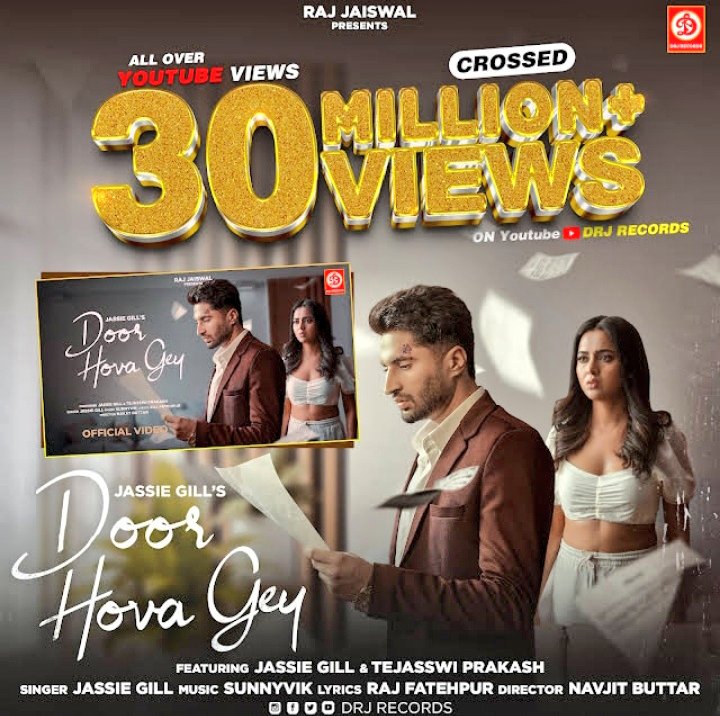 Congratulations for 30M #DoorHovaGey
@itsmetejasswi @jassiegill  for this milestone 
Truly deserve it. 
Well done entire team and ofcouse very hardwork of 
#TejaTroops #TejRan #TejRanFam
#FastBhag #TejasswiPrakash