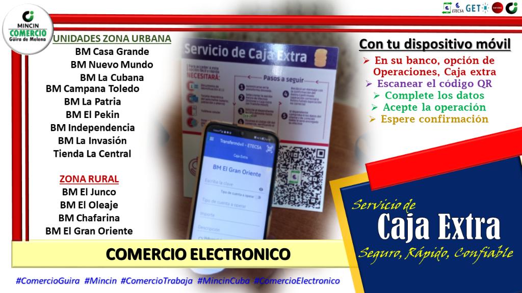 EFComercio_GM's tweet photo. NOTA: EN DIAS PROXIMOS SE SUMARAN MAS UNIDADES QUE PRESTARAN ESTE SERVICIO, Y LA INCORPORACIÓN DE LAS TARJETAS DE LOS BANCOS #BPA Y #BANMET
.
Para más información nos puede contactar al ☎️ 47424285 ☎️ 47424420 o al privado en este perfil.
#ComercioCuba #ComercioGuira #Mincin https://t.co/mKJqDRDCgm