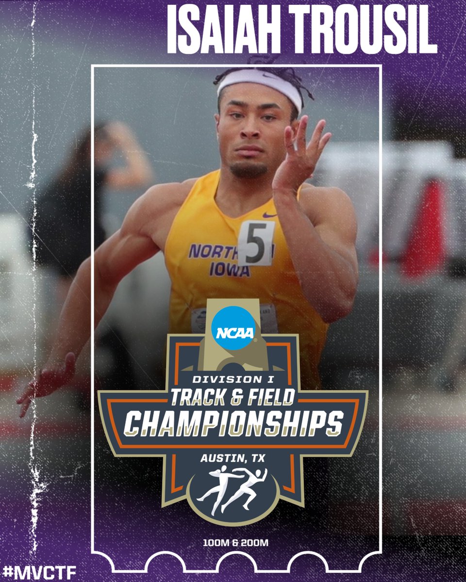 Missouri Valley Conference (@mvcsports) on Twitter photo ποΈβοΈ TICKETS TO TEXASποΈ
<a href="/UNITrackFieldXC/">UNI T&F/XC</a>'s Isaiah Trousil advances to Austin in the 100m AND 200m with times of 10.11 in the 100m & 20.09 in the 200mβΌοΈ
#MVCTF | #NCAATF ποΈβοΈ TICKETS TO TEXASποΈ
<a href="/UNITrackFieldXC/">UNI T&F/XC</a>'s Isaiah Trousil advances to Austin in the 100m AND 200m with times of 10.11 in the 100m & 20.09 in the 200mβΌοΈ
#MVCTF | #NCAATF