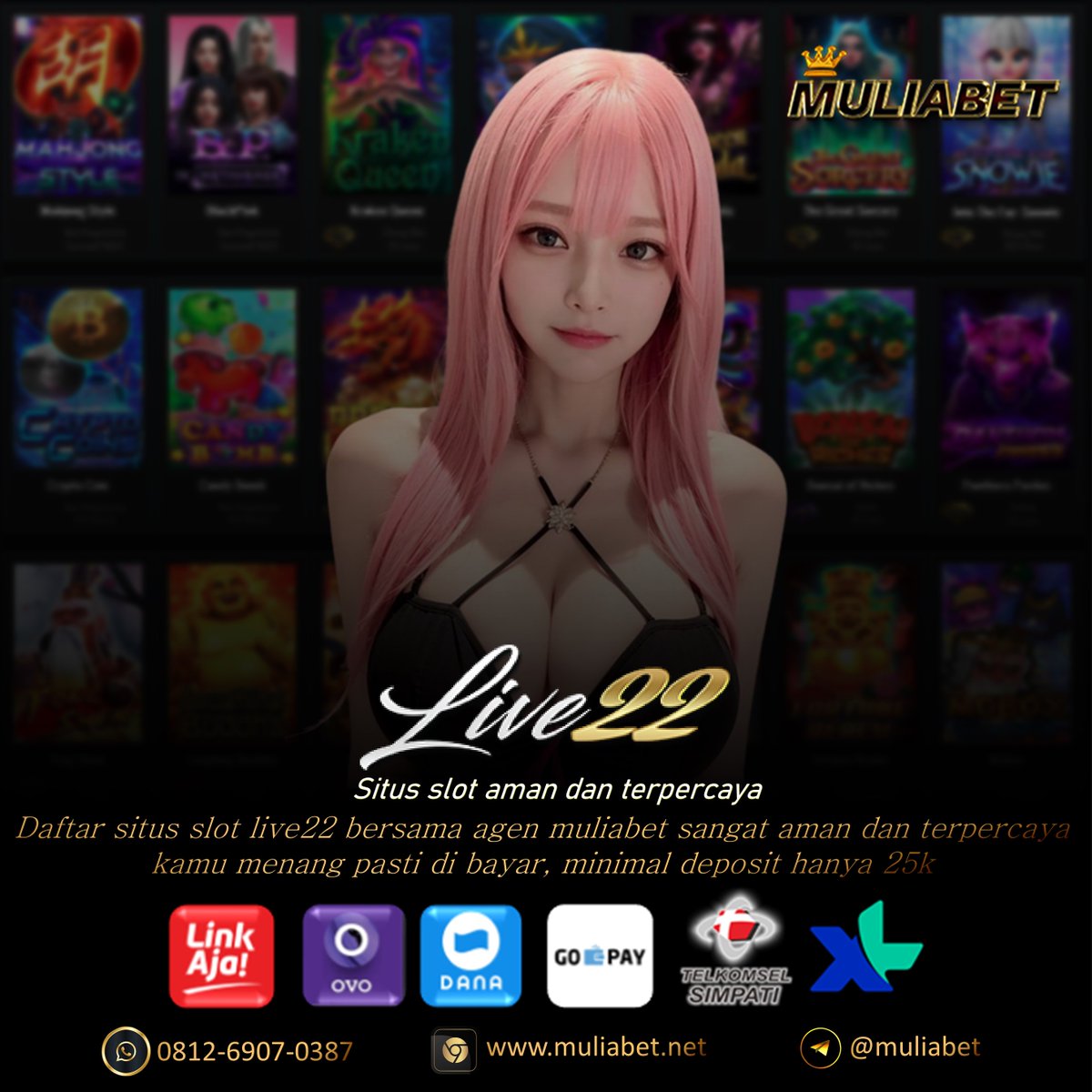 muliabet550's tweet photo. Muliabet situs slot live22 aman dan terpercaya minimal deposit hanya 25 k dan pendaftaran sangat mudah 
#muliabet #situsslot #daftarslot https://t.co/vSNSnIGPtI