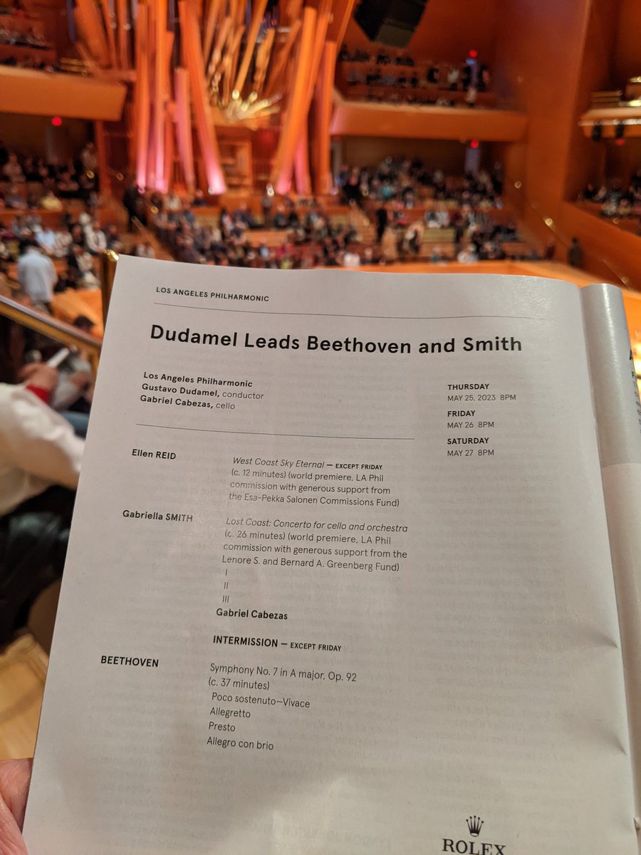 #UpbeatLive Pre-Concert w/ <a href="/lauritzen_brian/">Brian Lauritzen: Bluesky + Threads @brianlauritzen</a> &amp; composer #GabriellaSmith. Dinner at the cafe with <a href="/CalcareousWine/">Calcareous Vineyard</a> #TreViolet2020.  Checking out our new seats for next season beg (Sept 23) from our current seats a few rows back &amp;R #OrchestraEast