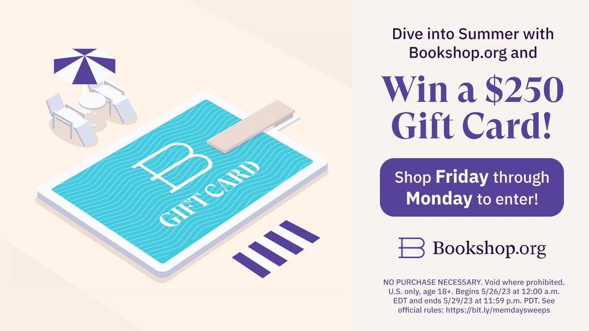 AnotherRead's tweet image. Buy a book on our bookshop page this holiday weekend and you'll be entered into a raffle to win a $250 gift card! bookshop.org/shop/anotherre…