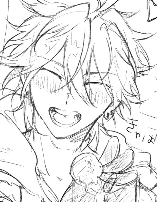 精神統一に自分で描いた10分燐ちゃん見て