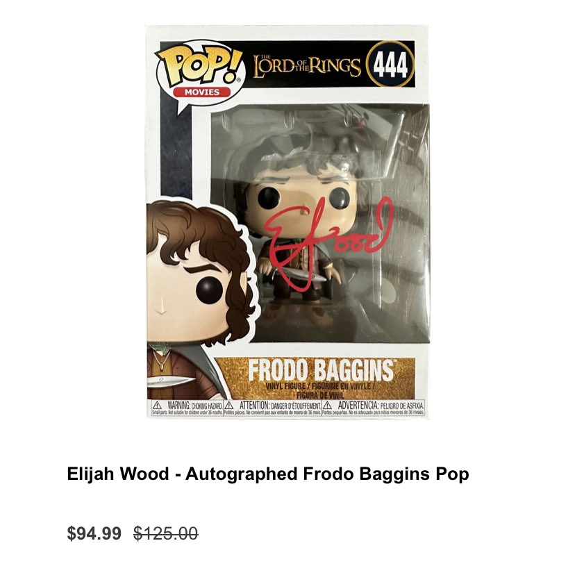 Like so many of you, I’ve been a big @SeanAstin & @elijahwood fan my whole life. To be able to own these signed #funkopop is unbelievable. If you’re a fan like me, go to @DarkParlorOrigs & check it out. I just bought these both 😃 #funko #thegoonies #lotr #nerd #collector #bekind