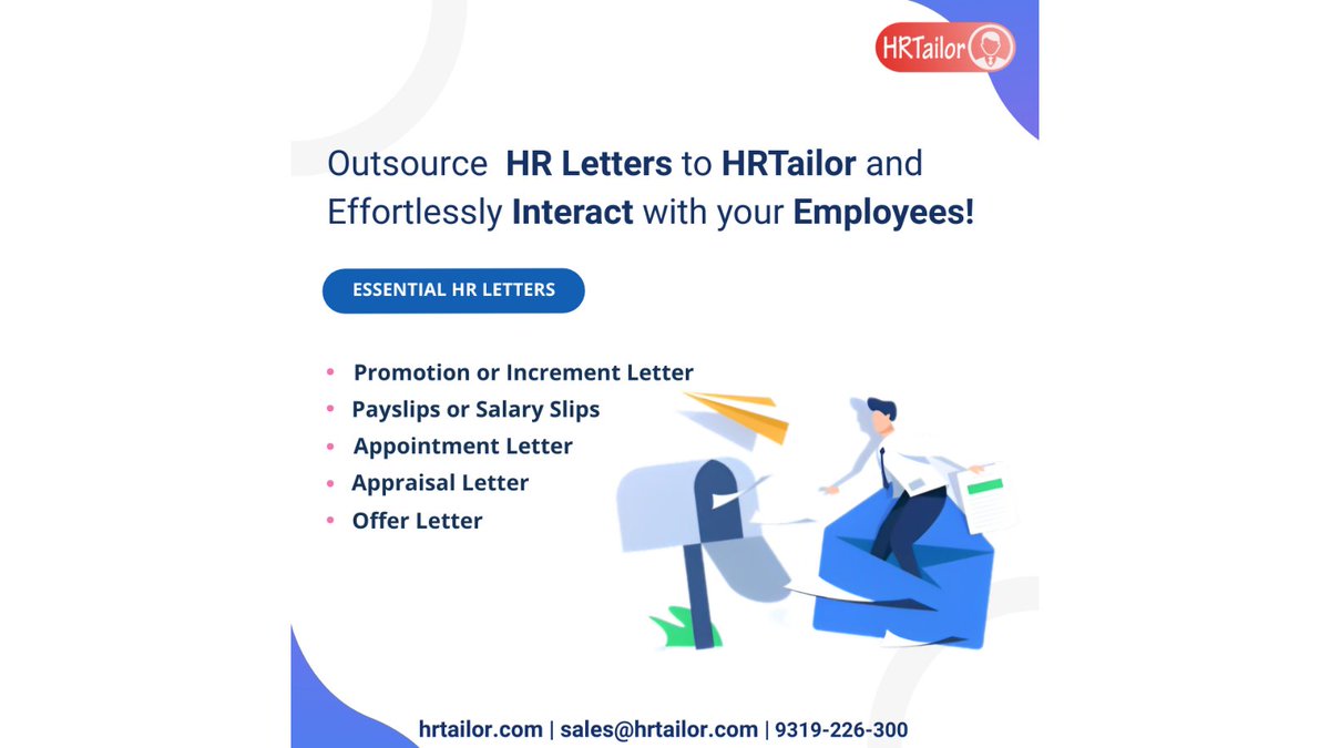 No more HR Letter Headaches. #HRTailor HR Service ensures Accuracy, Speed, and Professionalism in every document. 

HRTailor.com | sales@hrtailor.com | 9319-226-300 

#hr #hrservices #mumbai #saturday #hrmanagement #HRLetters #HRSupport #hrdocumentation #hrdocuments