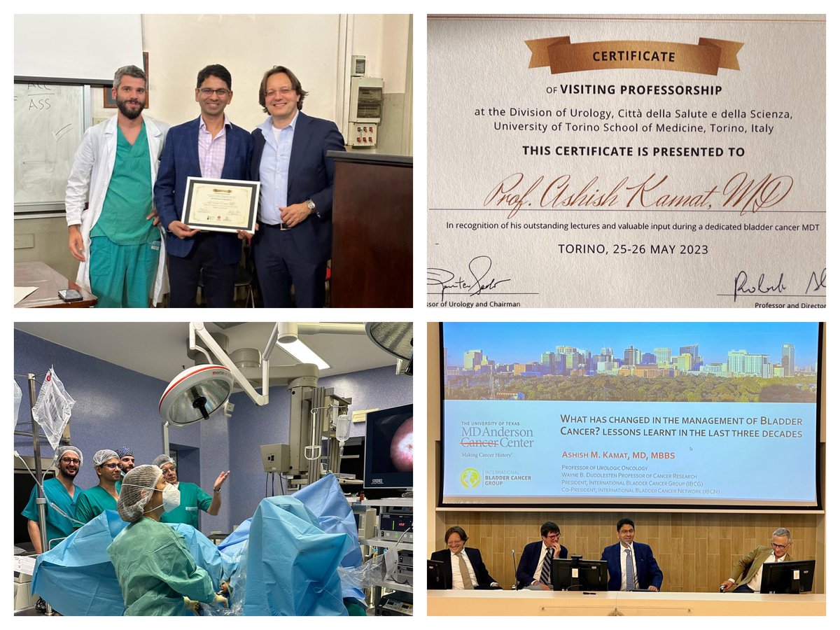 Ashish M. Kamat, MD, MBBS (@urodocash) on Twitter photo Grazie mille for your kind hospitality!
<a href="/paolo_gontero/">Paolo Gontero</a> <a href="/umbertoricardi/">umberto ricardi</a> <a href="/frasor86/">francesco soria</a>
Thoroughly enjoyed 2 intense days packed with ‘magistral lecture’, MDT, research collaborations + unplanned #bladdercancer intra-op consult!
<a href="/cittasalute_to/">AOU CittàdellaSalute</a> <a href="/unito/">Università di Torino</a> Grazie mille for your kind hospitality!
<a href="/paolo_gontero/">Paolo Gontero</a> <a href="/umbertoricardi/">umberto ricardi</a> <a href="/frasor86/">francesco soria</a>
Thoroughly enjoyed 2 intense days packed with ‘magistral lecture’, MDT, research collaborations + unplanned #bladdercancer intra-op consult!
<a href="/cittasalute_to/">AOU CittàdellaSalute</a> <a href="/unito/">Università di Torino</a>
