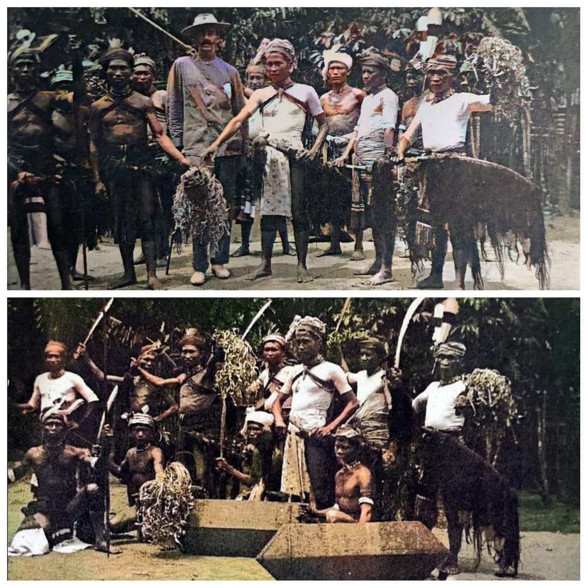 The Sea Dayaks were already in North Borneo in the early 19th century. The Chartered Company was particularly fond of employing them as mercenaries. They were well known for their role in ending Mat Salleh's rebellion.