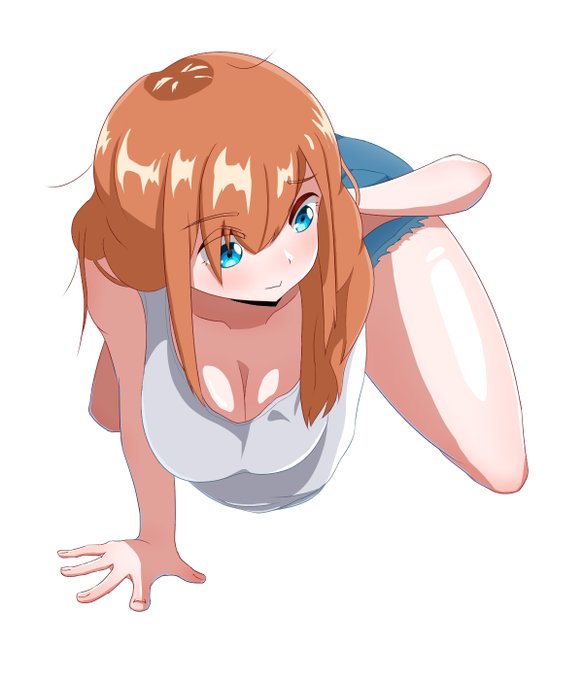 さっきのを前から見たやつです
多分ノーブラです 