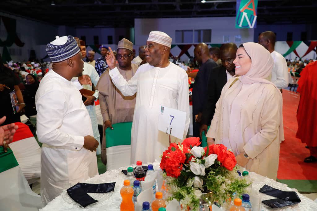 atiku's tweet photo. The @AUNigeria Commencement Award and Dinner is one event that fascinates me to be part of it. One, it reminds me of the university's journey from inception to becoming the foremost citadel of learning in the sub-region. Secondly, being a guest at the commencement award and dinner night gives an opportunity to evaluate the contribution that we are continually making in developing manpower capacity in the country. For it all, I am most thankful to the Almighty. -AA