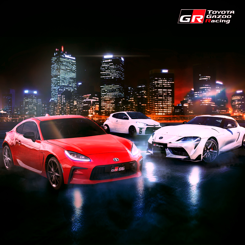 Fill the road with the Toyota GR Performance Cars’ magnificent beauty and spectacular racing performance! Visit toyota.com.ph/gazoo to know more about #ToyotaGazooRacing.

#PushingTheLimitsForBetter