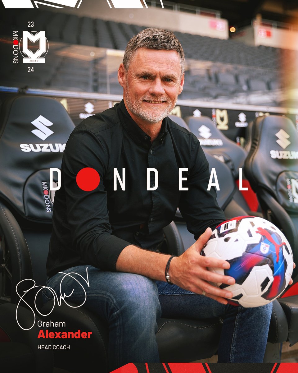 MKDonsFC's tweet photo. Graham Alexander is a Don!

#MKDons are delighted to announce the appointment of Graham Alexander as Head Coach 🤝 https://t.co/zNN9wtxgcj