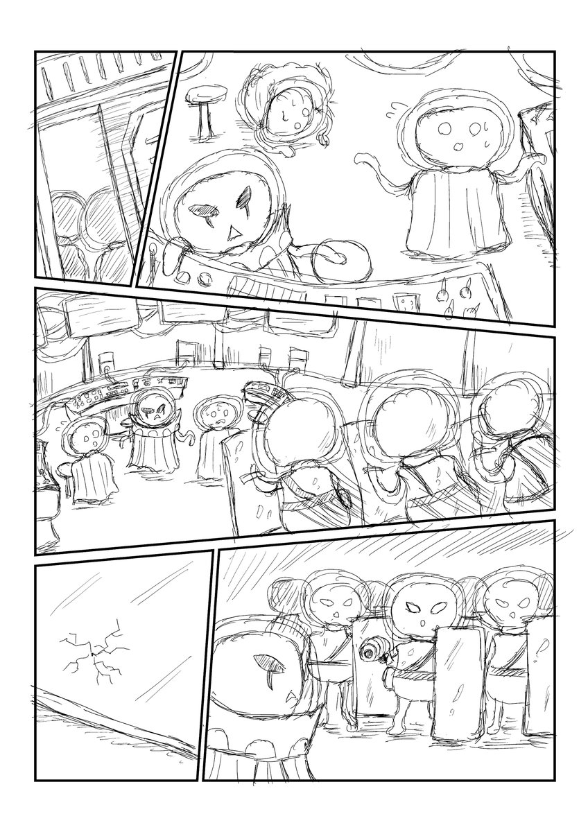 #wip 
宇宙人だらけの途中経過です 