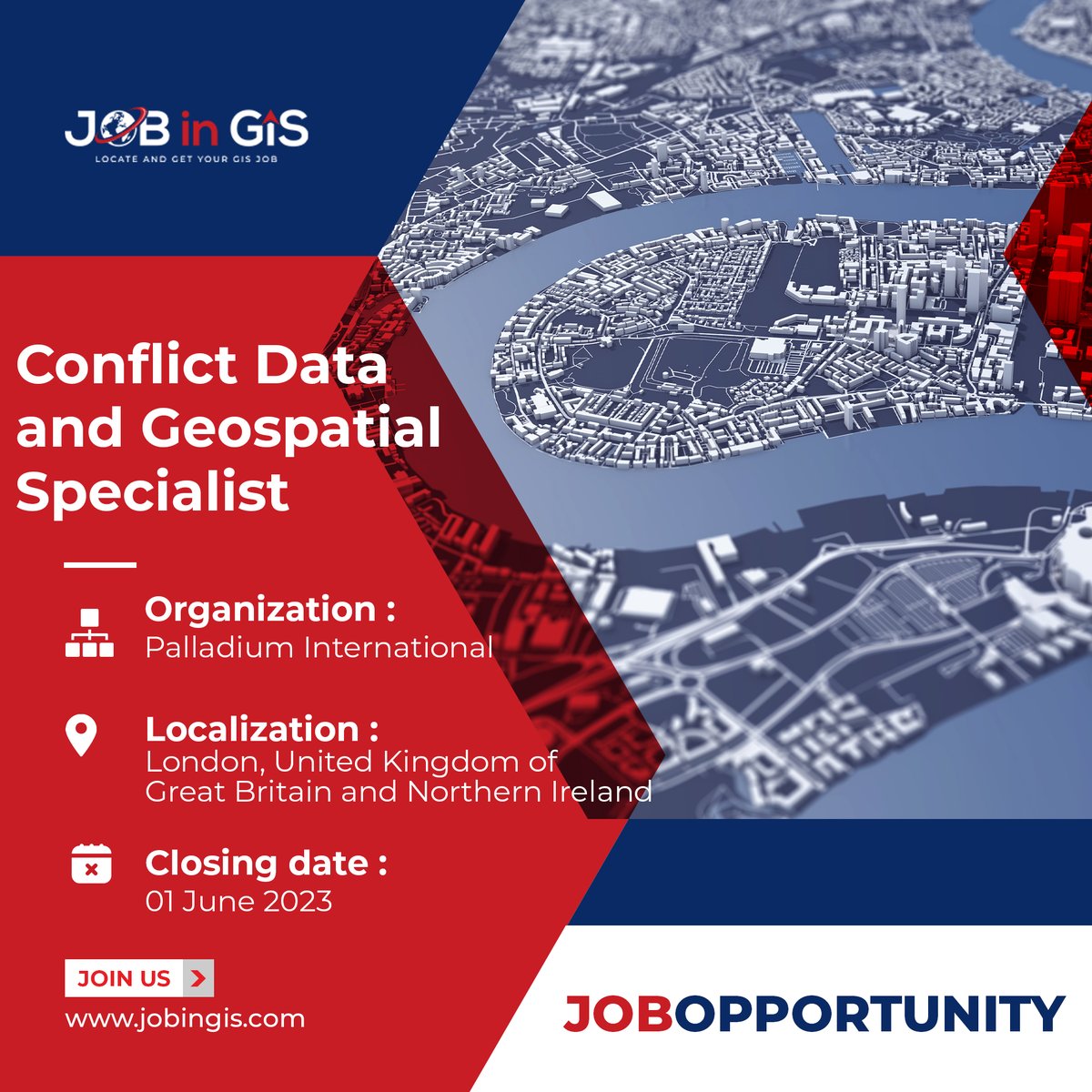 #jobingis : Palladium International is hiring a Conflict Data and Geospatial specialist
📍Location : #London, #UnitedKingdom of Great Britain and #NorthernIreland

Apply here👉: jobingis.com/jobs/conflict-…

#cartography #Geography #mapping #GIS #geospatial #gisjobs #gischat