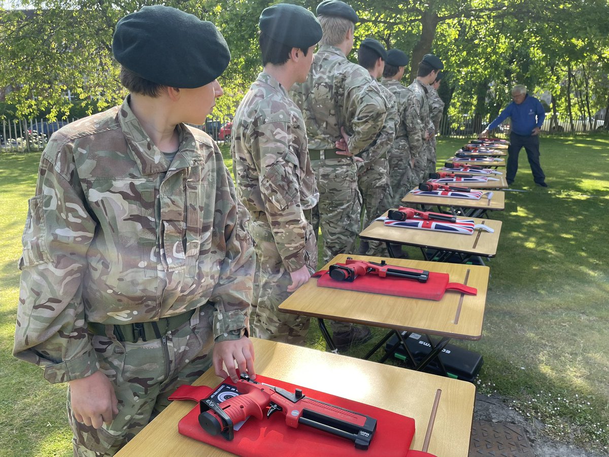 Come and try laser pistol shooting with our cadets on TA.