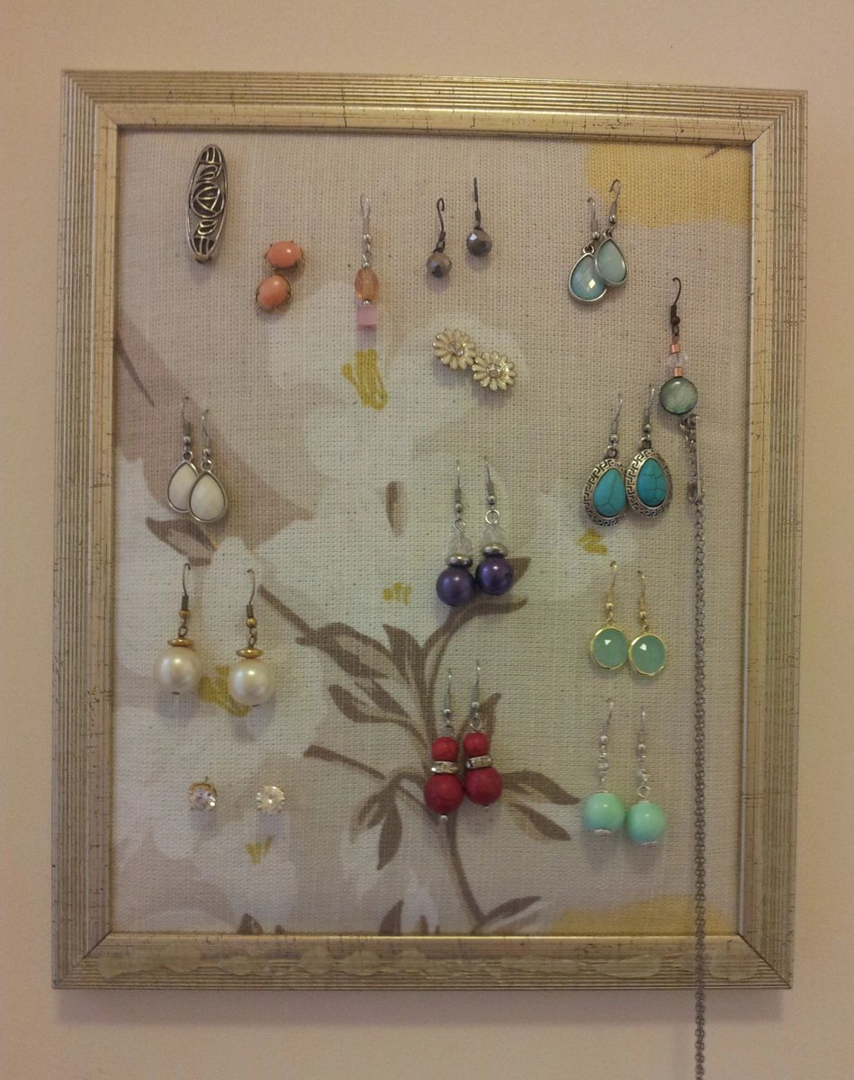 Mum was known for always wearing her necklaces and earrings but they'd get lost or end up in weird places when she lived in the care home. I made this little frame so that the carers could always find them. We just kept adapting as the years rolled on. #dementiacare #carehomes