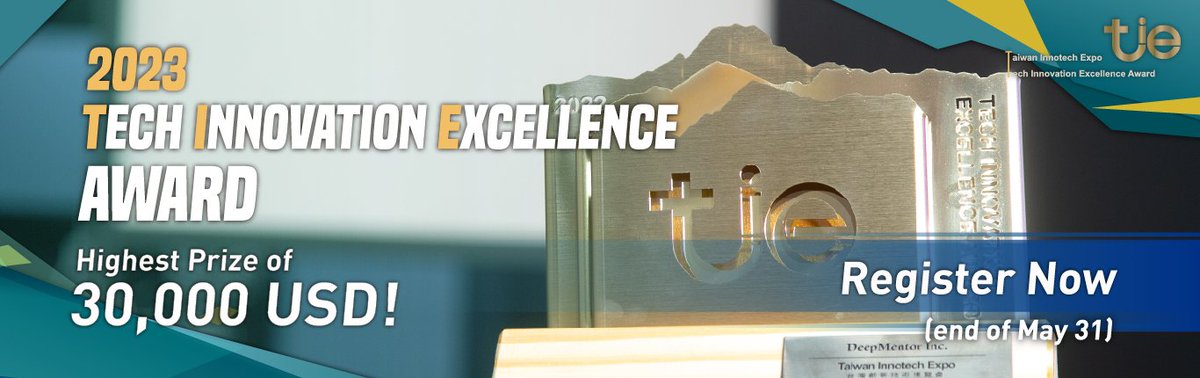 2023 The Tech Innovation Excellence Award
buff.ly/3IKb7cx
The prizes for the winning teams on each topic:
1st Place #USD30000
2nd Place #USD20000
3rd Place #USD10000
主辦單位 #國家科學及技術委員會

#點子秀 #分享