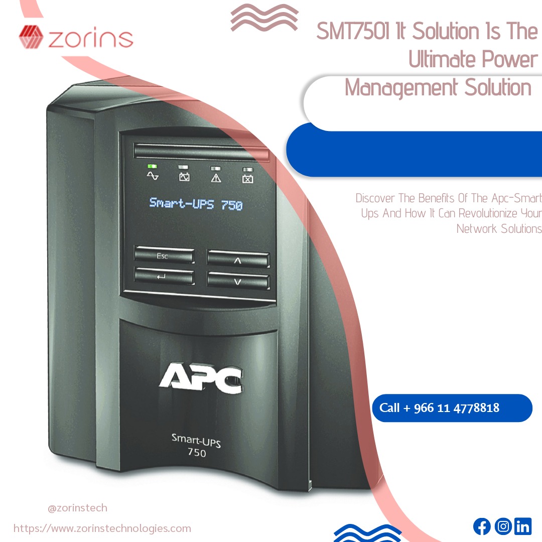 SMT750I IT Solution and enjoy peace of mind knowing that your network is always up and running smoothly. APC SmartUPS PowerManagement NetworkSolutions IT Solutions

#zorinstechnologies #zorins #apc #batterybackup #backuppower #powerbackup