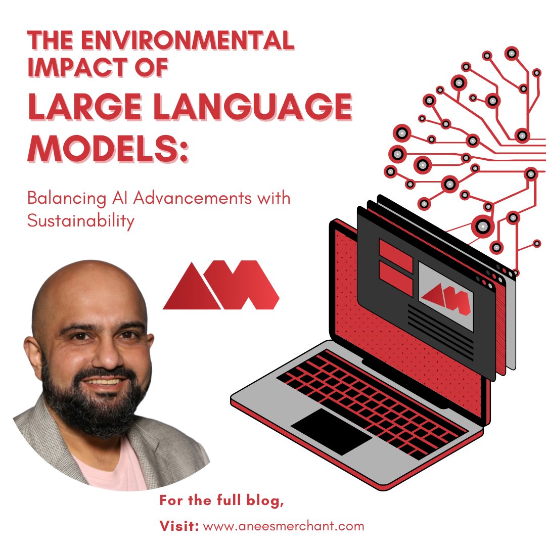 This blog examines large language models' ecological impact, their challenges, and potential solutions to strike a balance between AI advancements and sustainability. 

🔗 For more details Visit: linktr.ee/aneesmerchant 

#AI #LanguageModels #Sustainability #EnvironmentalImpact