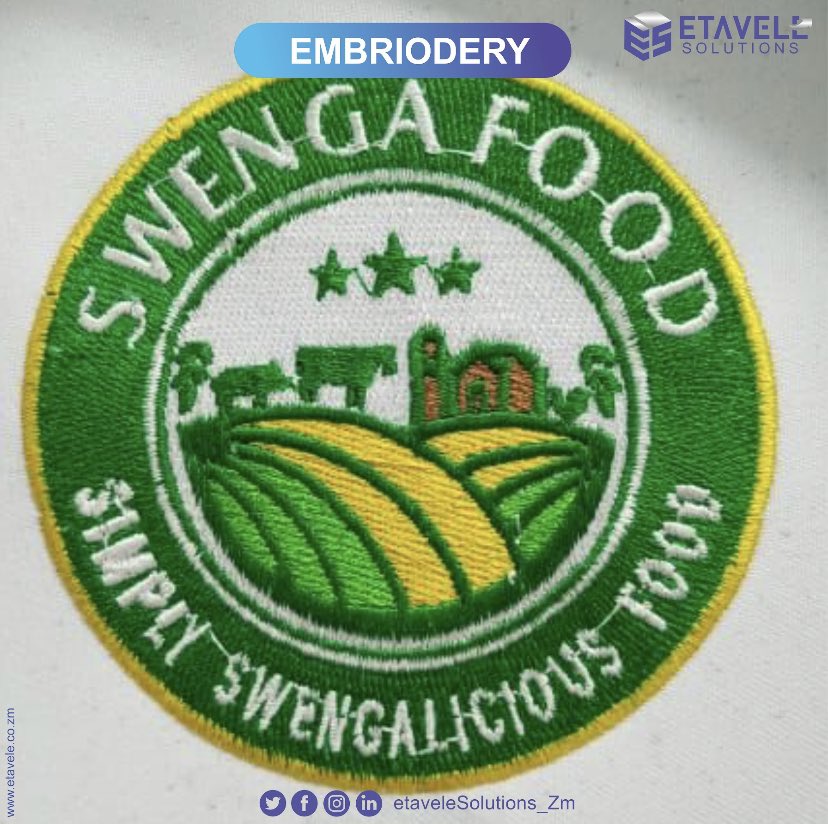 Etavele_Zm's tweet photo. Etavele prides itself to be the embroidery specialists.

There are so many advantages to getting embroidered products for your group or organization. With professionally embroidered clothing and items, you can… 
✅ show your team unity
✅ commemorate a special event

#embroidery https://t.co/BoN6ASRECl