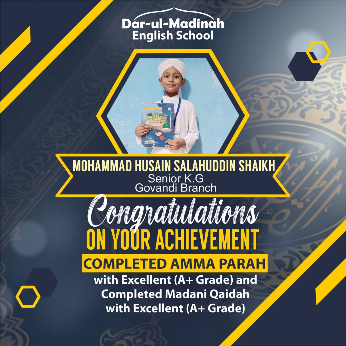 Congratulations on your Achievement.
.
.
.
#Congratulations #achievement #Excellent #Grade #kids #student #children #schoolkids #DarulMadinah