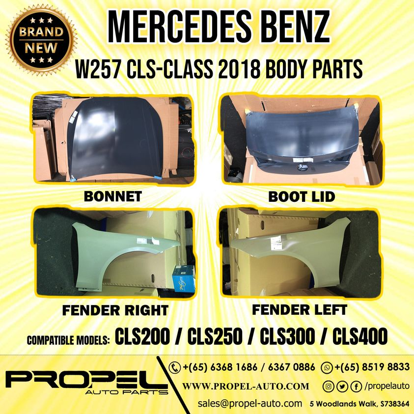 propelauto's tweet photo. Mercedes W257 CLS Primed New Body Parts #ForSale 

Call us &amp; Grab Parts now✍️🤳😎

#W257 #CLS250 #CLS300 #BodyParts #Bonnet #Fender #Bootlid #SparePartShop #Singapore #PropelAutoParts #MercedesBenz #BrandNew #MercedesParts #Genuine #Original #Carparts #Autoparts #Call #Grab #Now https://t.co/Cqx61X67L0