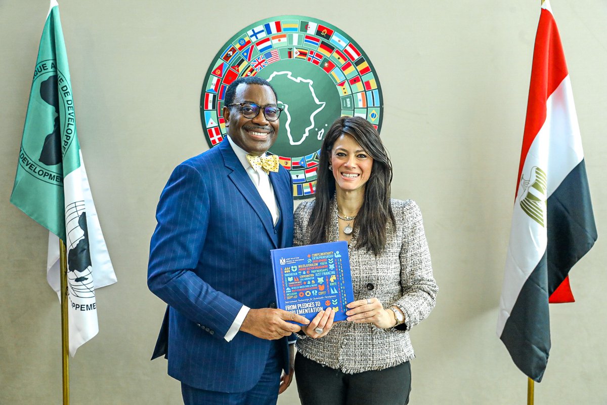 MOICEgypt's tweet image. د. رانيا المشاط وزيرة التعاون الدولي تعقد جلسة مباحثات ثنائية مع السيد أكينومي أديسينا رئيس مجموعة البنك الأفريقي للتنمية ضمن فعاليات الدورة 58 للاجتماعات السنوية للبنك بمدينة شرم الشيخ. bit.ly/3WEIgfm #مصر #AfDBAM2023