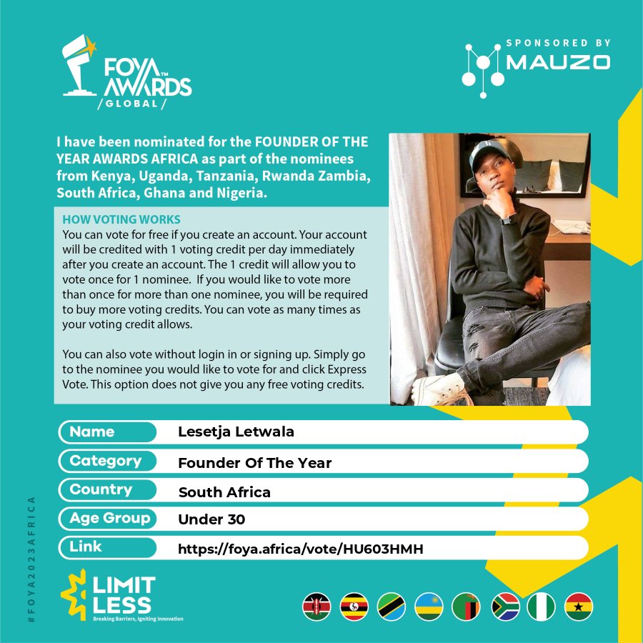 lele_efkay's tweet image. Congratulations to myself 🎊❤️
Secured Four Nominations in AFRICA with @ELProjects_ ✅
 
- Most Promising Founder Of The Year
- Social Founder Of The Year 
- Hospitality Founder Of The Year
- Founder Of The Year Africa
______
Makhadzi The ANC Dj Fresh King Misuzulu Loftus Cassper