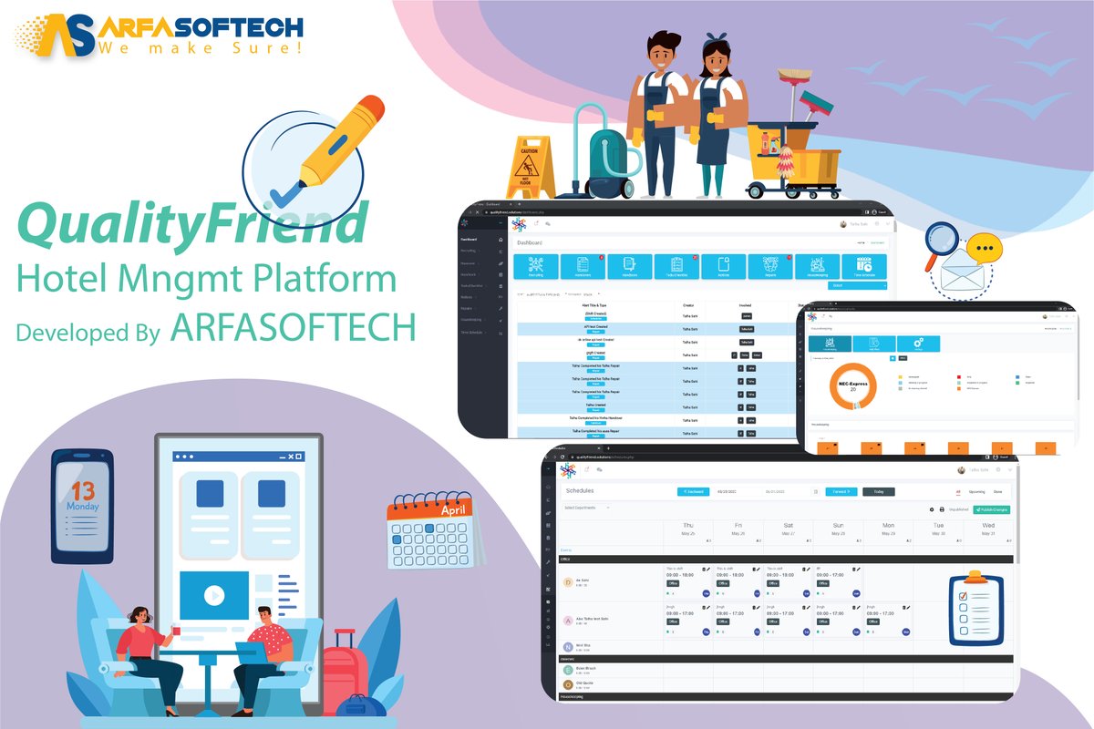 ARFASOFTECH's tweet image. Team ARFASOFTECH achieve another milestone added a hotel management software in the portfolio and successfully deployed &amp;amp; delivered.

Congratulation Family of #ARFASOFTECH

#hotelmanagementsoftware #qualityfriend #development