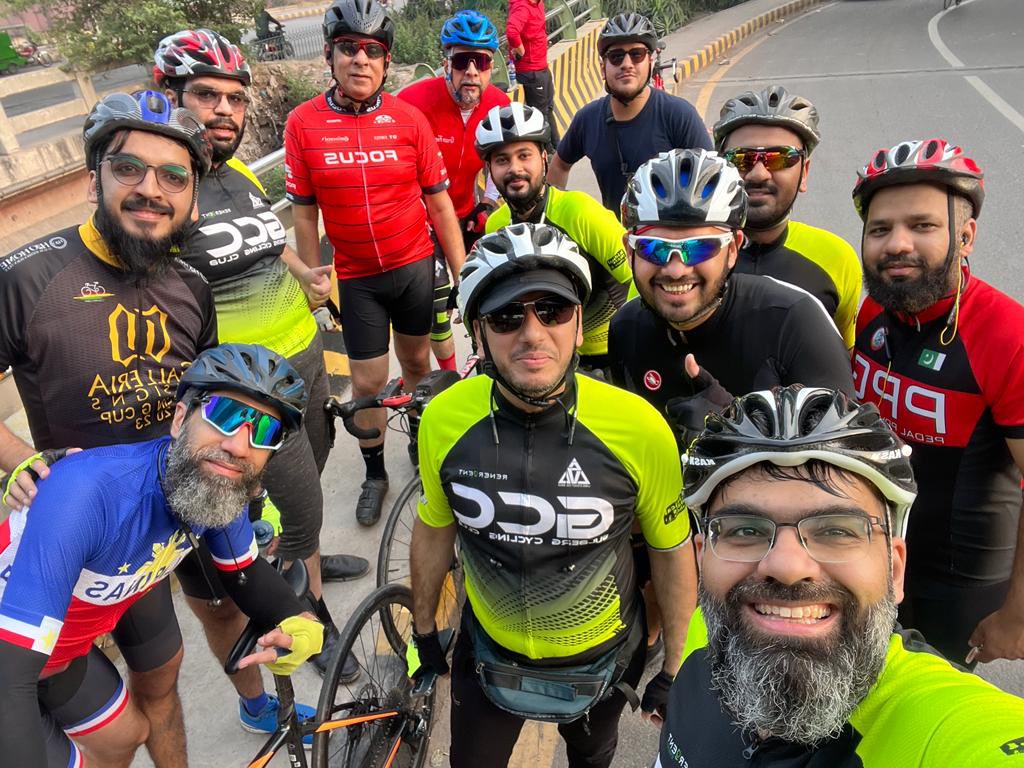 What a beautiful day to ride! Excellent weather and Special thanks to M Shahbaz  and Mian Moon Rafiq for excellent support, truly a selfless team person taking care of and carrying all flying at high speeds and the strugglers alike.  #teamgcc