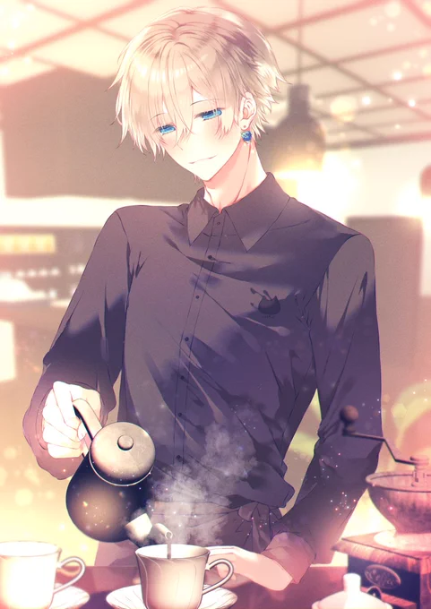 碧凪レン様(*˘︶˘*).。.:*レン様からの珈琲はきっと世界一美味しい(*˘︶˘*).。.:*  #碧凪レン #碧凪画廊