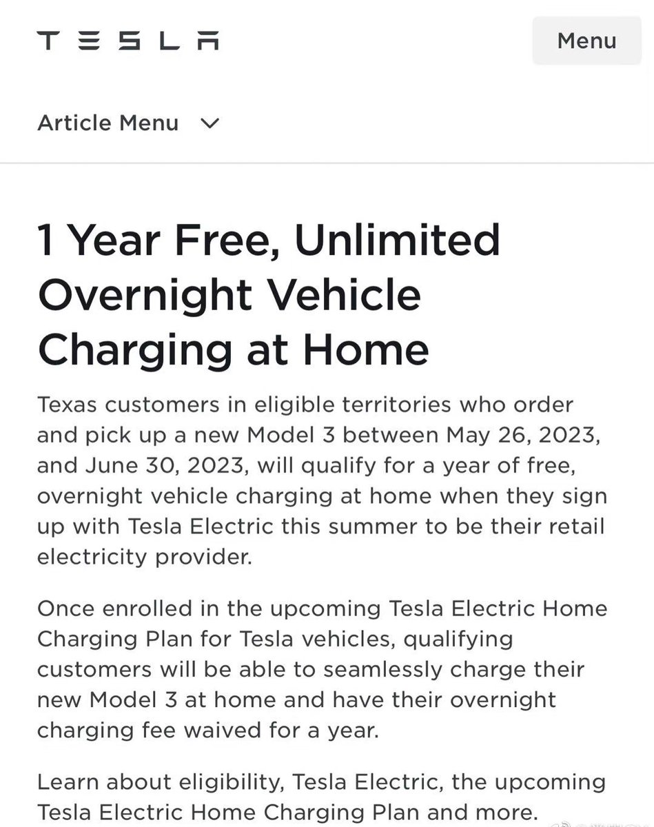 Whole Mars Catalog on Twitter "1 year of free overnight home charging