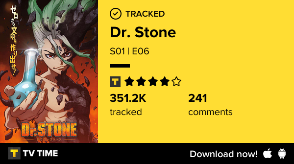 #_elmagnifico12

I've just watched episode S01 | E06 of Dr. Stone! #drstone  tvtime.com/r/2PxoC #tvtime